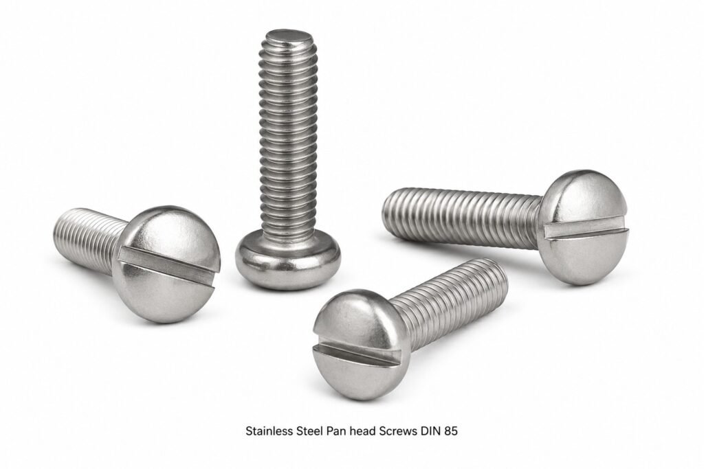 Stainless Steel Pan head Screws, DIN 85 Stainless Steel Screws