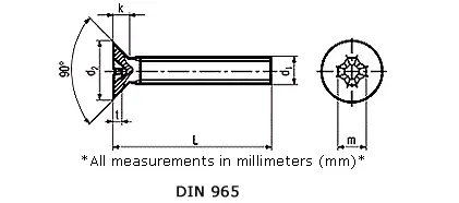 Stainless Steel Phillips Flat Countersunk Screws DIN 965