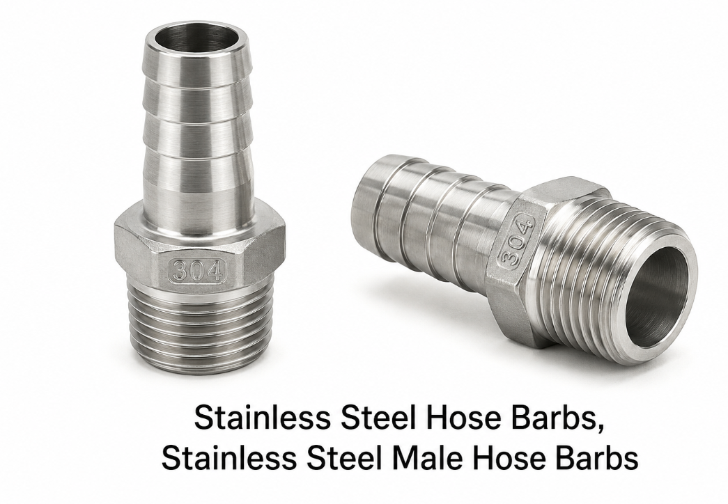 Stainless Steel hose barbs, Male Stainless Steel hose barbs, SS 304 316 Hose barbs