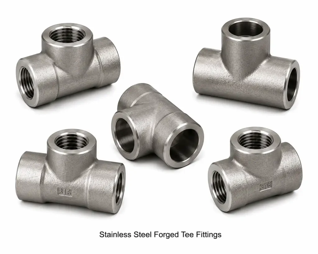Stainless-Steel-Forged-Tee-Fittings