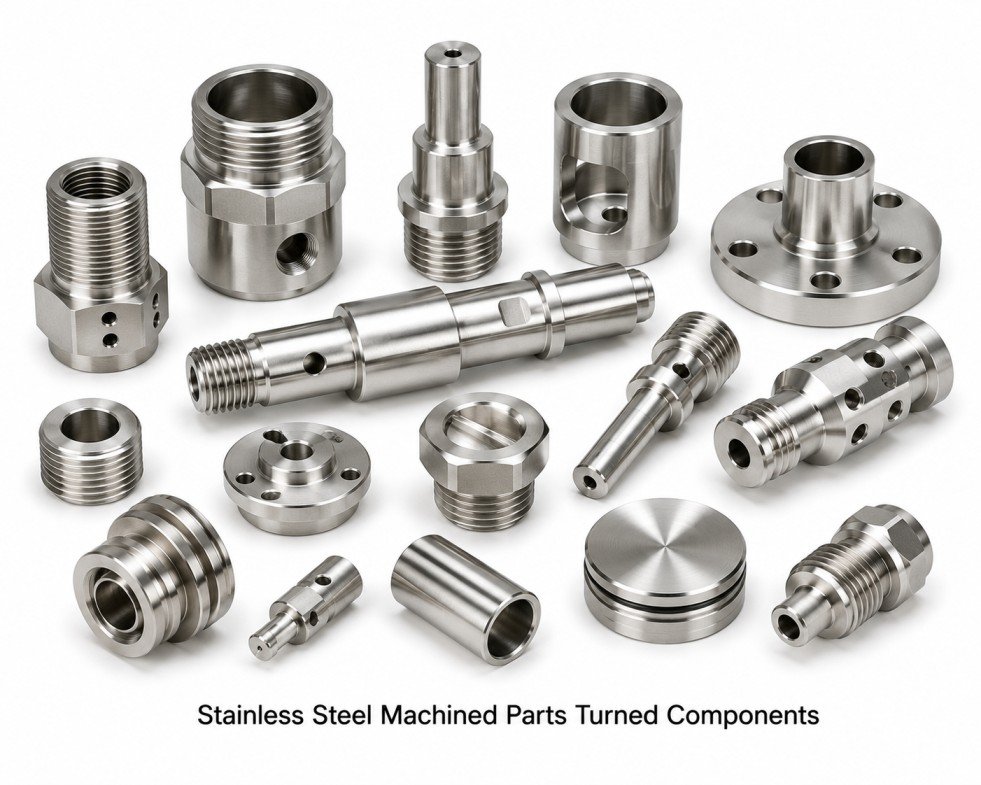 Stainless Steel Machined Parts Turned Components Stainless Steel Machined Parts Turned Components