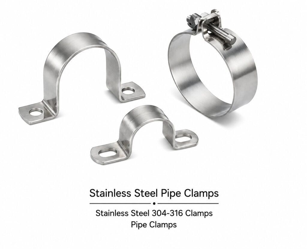 Stainless Steel Pipe Clamps, Stainless Steel 304 316 clamps, Pipe clamps of SS