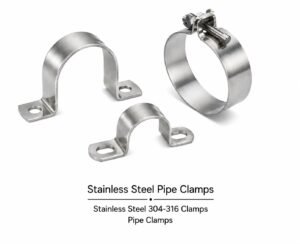 Stainless Steel Pipe Clamps, Stainless Steel 304 316 clamps, Pipe clamps of SS