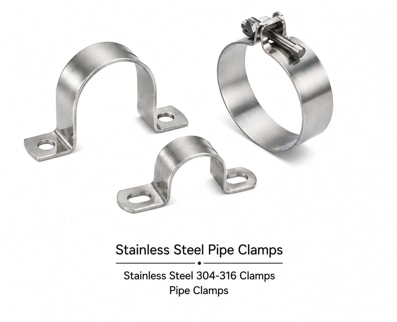 Stainless Steel Pipe Clamps, Stainless Steel 304 316 clamps, Pipe clamps of SS