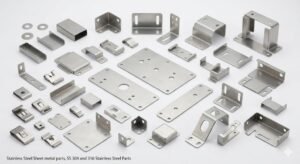Stainless Steel Sheet metal parts, SS 304 and 316 Sheet metal parts, Stainless Steel components