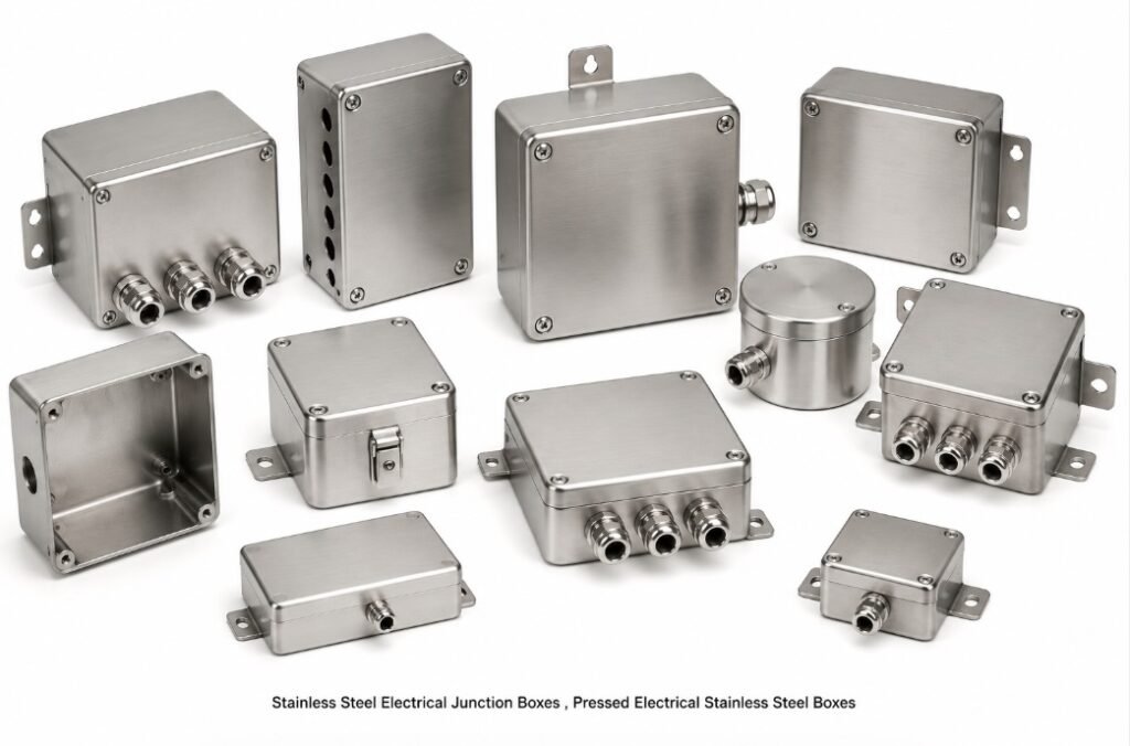Stainless Steel Electrical Junction Boxes , Pressed Electrical Stainless Steel Boxes