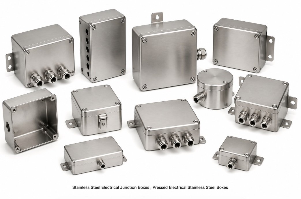 Stainless Steel Electrical Junction Boxes , Pressed Electrical Stainless Steel Boxes